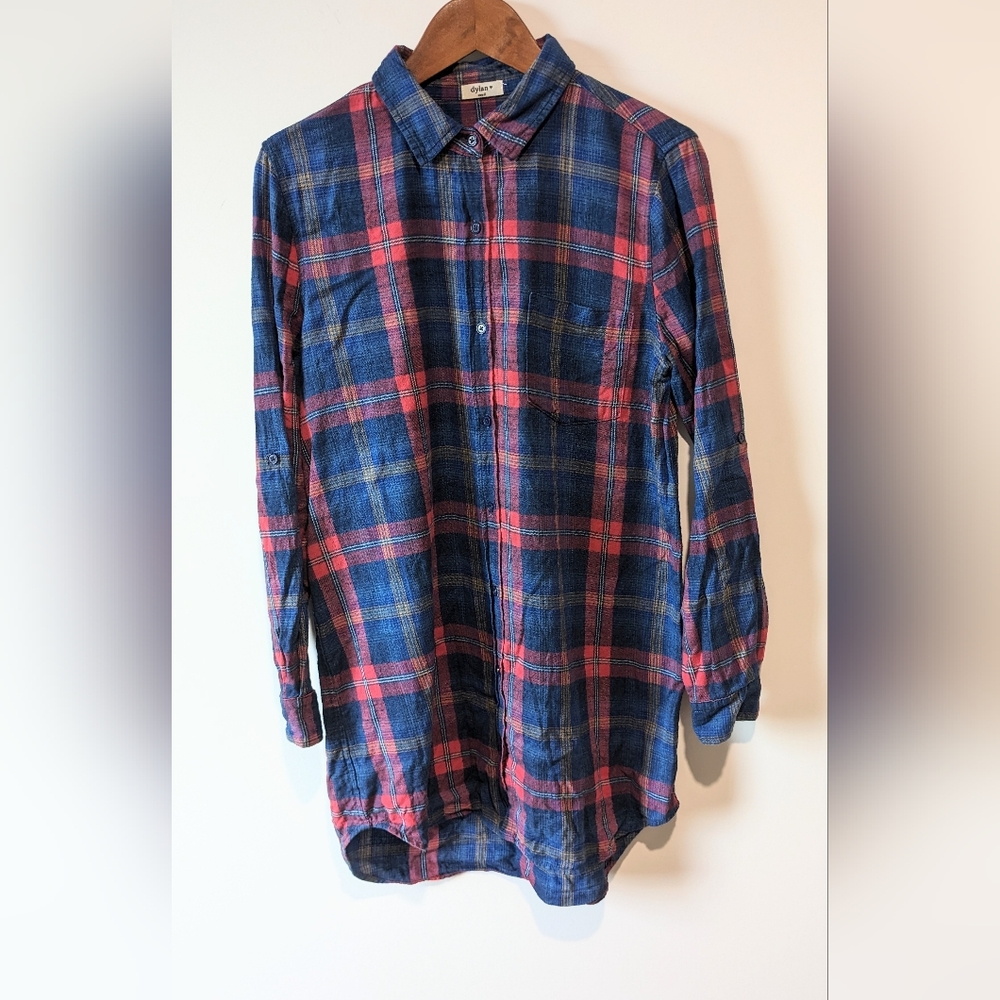 Dylan Long Sleeve Button Down Shirt Tunic